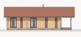Одноэтажный дом из клееного бруса с террасой по проекту Лахти - фото 8 на сайте Holz House