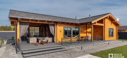 Одноэтажный дом с террасой в скандинавском стиле по проекту Веллингтон - фото 5 на сайте Holz House